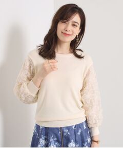 ITS'DEMO / イッツデモ ニット・セーター | 【手洗い可】立体レース袖ニット