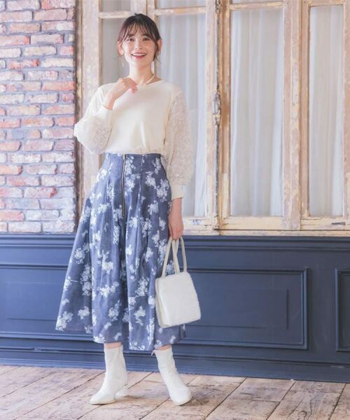 ITS'DEMO / イッツデモ ニット・セーター | 【手洗い可】立体レース袖ニット | 詳細1