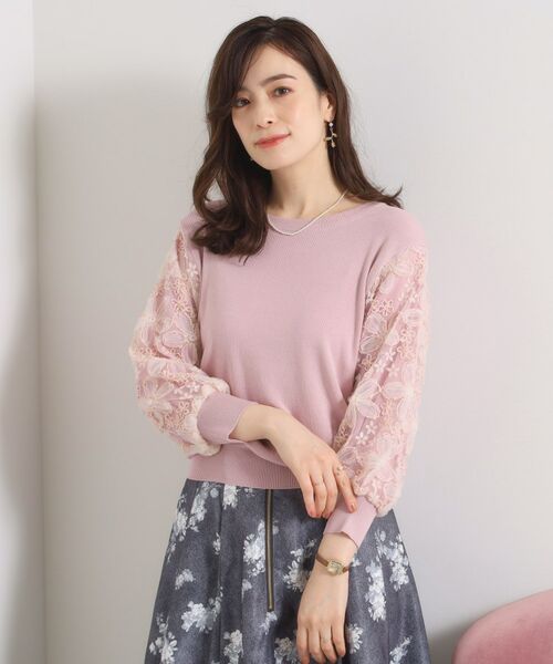 ITS'DEMO / イッツデモ ニット・セーター | 【手洗い可】立体レース袖ニット | 詳細12