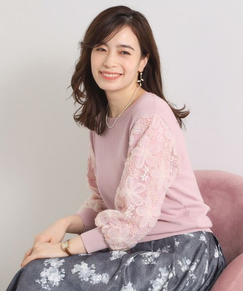 ITS'DEMO / イッツデモ ニット・セーター | 【手洗い可】立体レース袖ニット | 詳細13