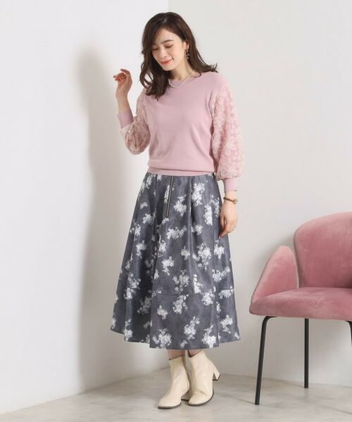 ITS'DEMO / イッツデモ ニット・セーター | 【手洗い可】立体レース袖ニット | 詳細14