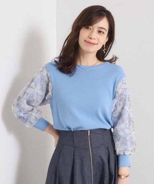 ITS'DEMO / イッツデモ ニット・セーター | 【手洗い可】立体レース袖ニット | 詳細16