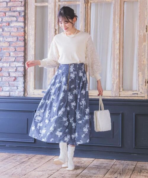 ITS'DEMO / イッツデモ ニット・セーター | 【手洗い可】立体レース袖ニット | 詳細2