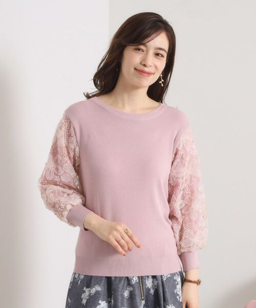 ITS'DEMO / イッツデモ ニット・セーター | 【手洗い可】立体レース袖ニット | 詳細20