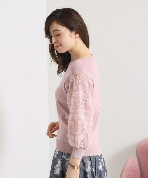 ITS'DEMO / イッツデモ ニット・セーター | 【手洗い可】立体レース袖ニット | 詳細21