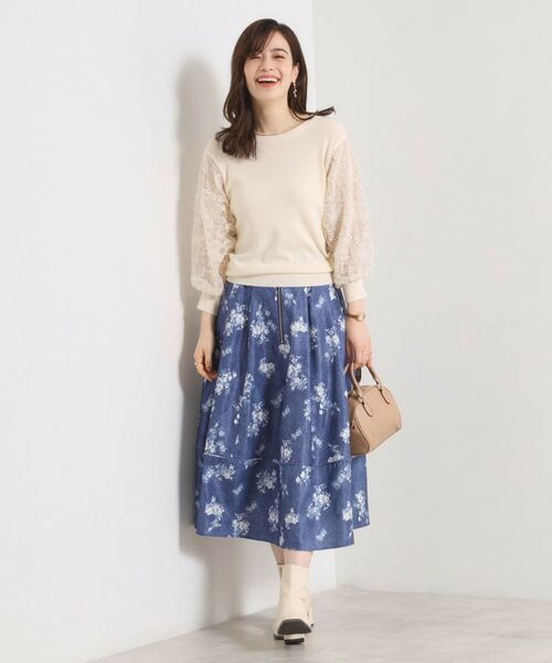 ITS'DEMO / イッツデモ ニット・セーター | 【手洗い可】立体レース袖ニット | 詳細5