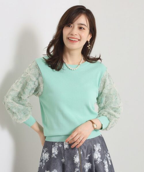 ITS'DEMO / イッツデモ ニット・セーター | 【手洗い可】立体レース袖ニット | 詳細8