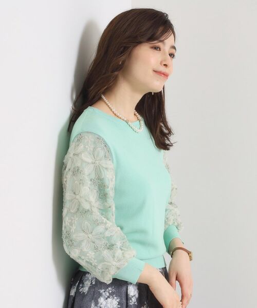 ITS'DEMO / イッツデモ ニット・セーター | 【手洗い可】立体レース袖ニット | 詳細9