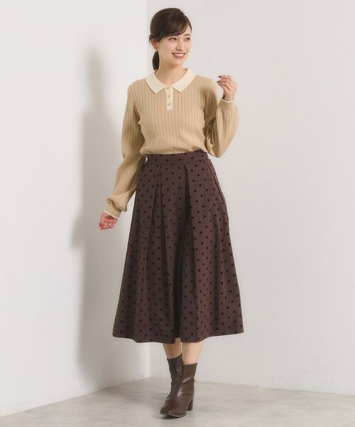 ITS'DEMO / イッツデモ ニット・セーター | 【手洗い可】配色ポロ襟リブニット | 詳細12