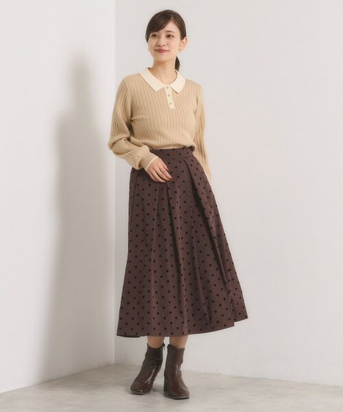 ITS'DEMO / イッツデモ ニット・セーター | 【手洗い可】配色ポロ襟リブニット | 詳細13