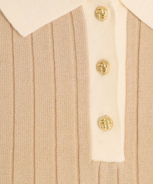 ITS'DEMO / イッツデモ ニット・セーター | 【手洗い可】配色ポロ襟リブニット | 詳細14