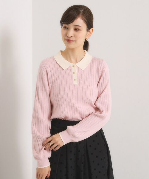 ITS'DEMO / イッツデモ ニット・セーター | 【手洗い可】配色ポロ襟リブニット | 詳細15