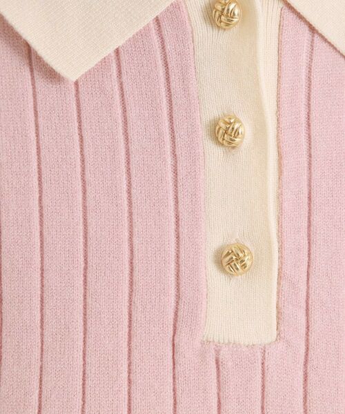 ITS'DEMO / イッツデモ ニット・セーター | 【手洗い可】配色ポロ襟リブニット | 詳細18