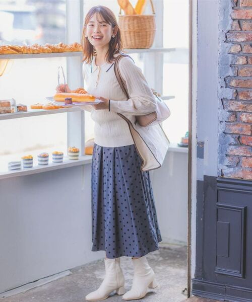 ITS'DEMO / イッツデモ ニット・セーター | 【手洗い可】配色ポロ襟リブニット | 詳細2