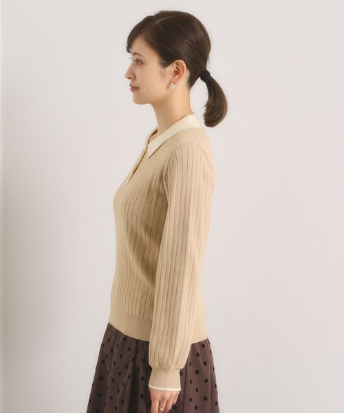 ITS'DEMO / イッツデモ ニット・セーター | 【手洗い可】配色ポロ襟リブニット | 詳細20