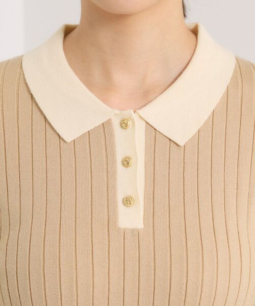 ITS'DEMO / イッツデモ ニット・セーター | 【手洗い可】配色ポロ襟リブニット | 詳細22