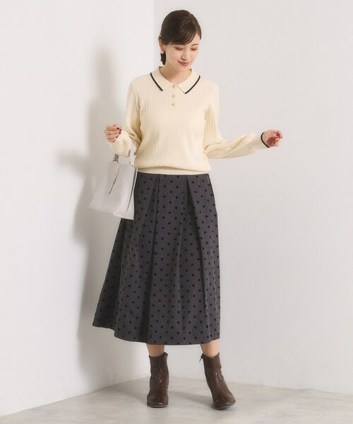 ITS'DEMO / イッツデモ ニット・セーター | 【手洗い可】配色ポロ襟リブニット | 詳細4