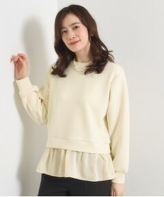 ITS'DEMO / イッツデモ カットソー | 【洗濯機OK】異素材コンビプルオーバー