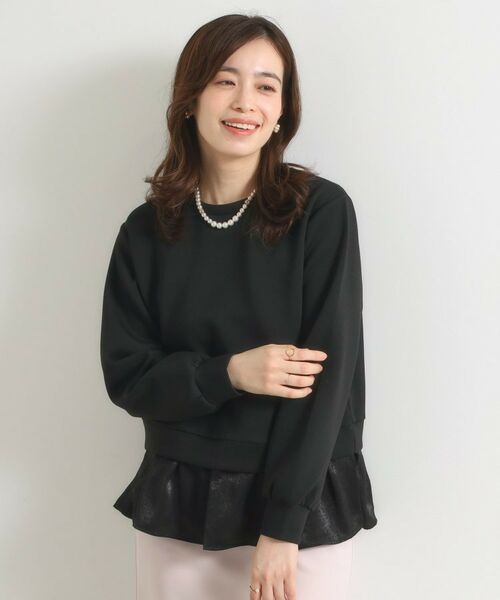 ITS'DEMO / イッツデモ カットソー | 【洗濯機OK】異素材コンビプルオーバー | 詳細1