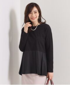 ITS'DEMO / イッツデモ カットソー | 【洗濯機OK】布帛コンビ天竺トップス