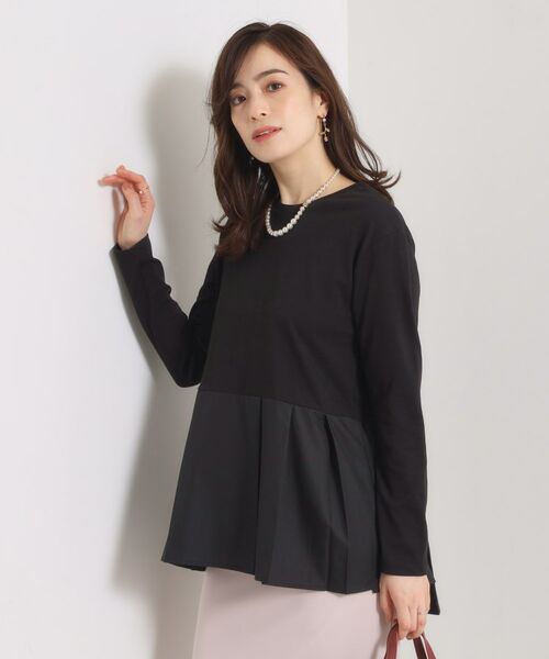 ITS'DEMO / イッツデモ カットソー | 【洗濯機OK】布帛コンビ天竺トップス | 詳細10