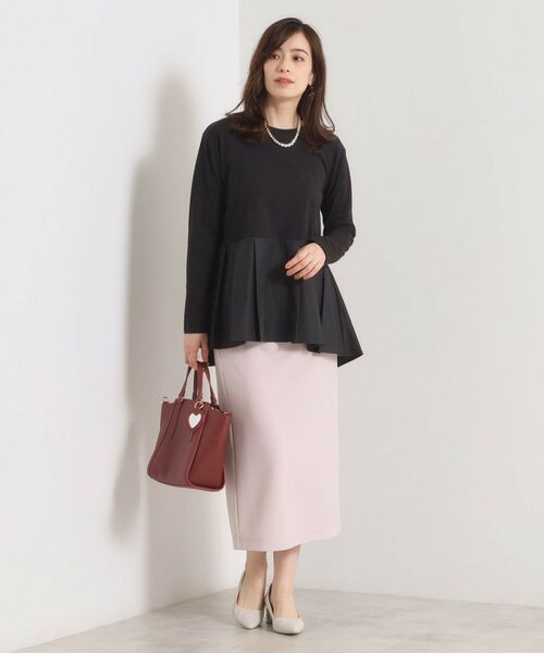 ITS'DEMO / イッツデモ カットソー | 【洗濯機OK】布帛コンビ天竺トップス | 詳細11