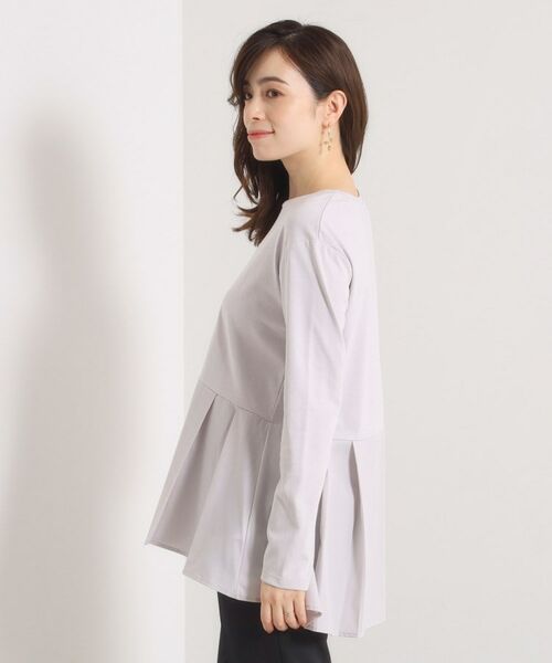 ITS'DEMO / イッツデモ カットソー | 【洗濯機OK】布帛コンビ天竺トップス | 詳細14