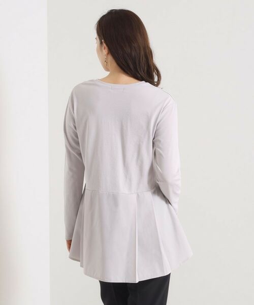 ITS'DEMO / イッツデモ カットソー | 【洗濯機OK】布帛コンビ天竺トップス | 詳細15