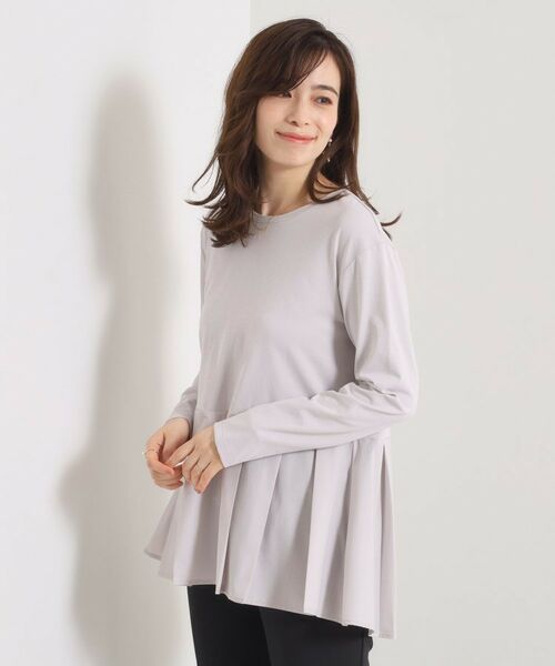 ITS'DEMO / イッツデモ カットソー | 【洗濯機OK】布帛コンビ天竺トップス | 詳細5