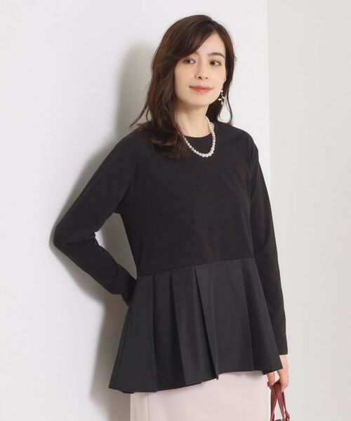 ITS'DEMO / イッツデモ カットソー | 【洗濯機OK】布帛コンビ天竺トップス | 詳細9