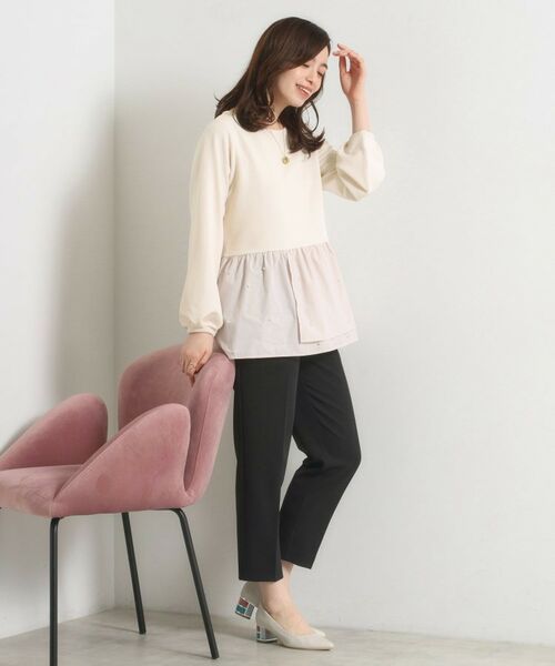 ITS'DEMO / イッツデモ カットソー | 【手洗い可】異素材切替リップルプルオーバー | 詳細11