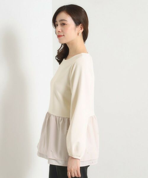 ITS'DEMO / イッツデモ カットソー | 【手洗い可】異素材切替リップルプルオーバー | 詳細14