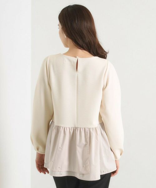 ITS'DEMO / イッツデモ カットソー | 【手洗い可】異素材切替リップルプルオーバー | 詳細15