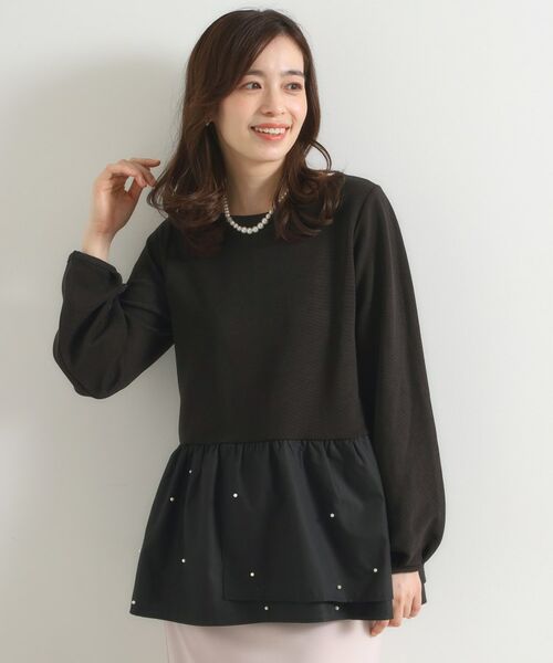 ITS'DEMO / イッツデモ カットソー | 【手洗い可】異素材切替リップルプルオーバー | 詳細5