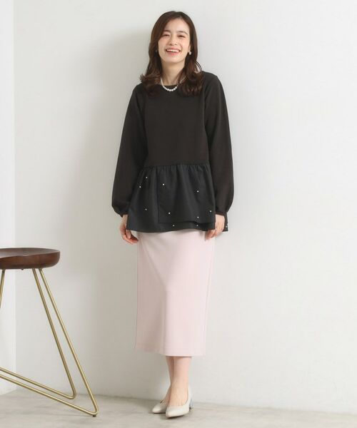 ITS'DEMO / イッツデモ カットソー | 【手洗い可】異素材切替リップルプルオーバー | 詳細7