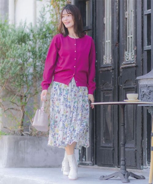 ITS'DEMO / イッツデモ カーディガン・ボレロ | 【縮みに強い／洗濯機OK】クルーニットカーディガン | 詳細1