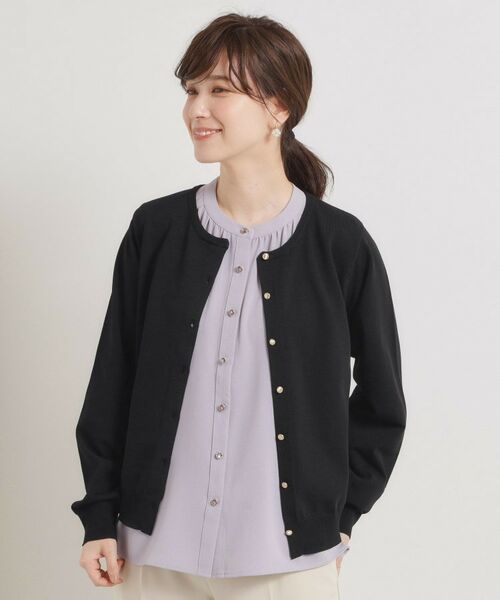 ITS'DEMO / イッツデモ カーディガン・ボレロ | 【縮みに強い／洗濯機OK】クルーニットカーディガン | 詳細11