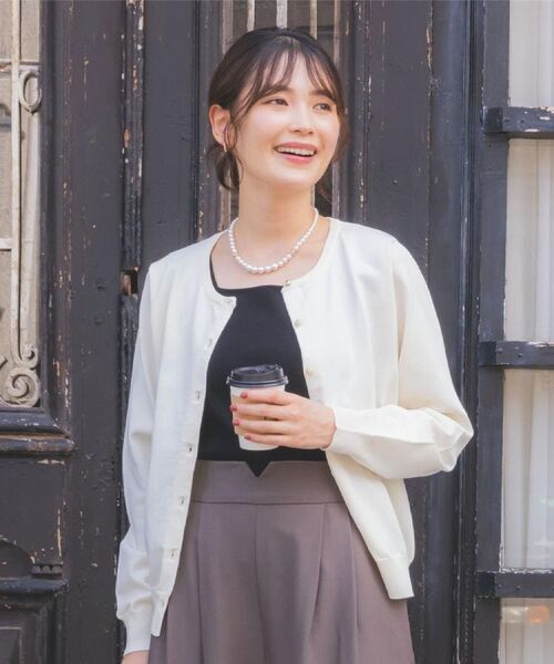 ITS'DEMO / イッツデモ カーディガン・ボレロ | 【縮みに強い／洗濯機OK】クルーニットカーディガン | 詳細5