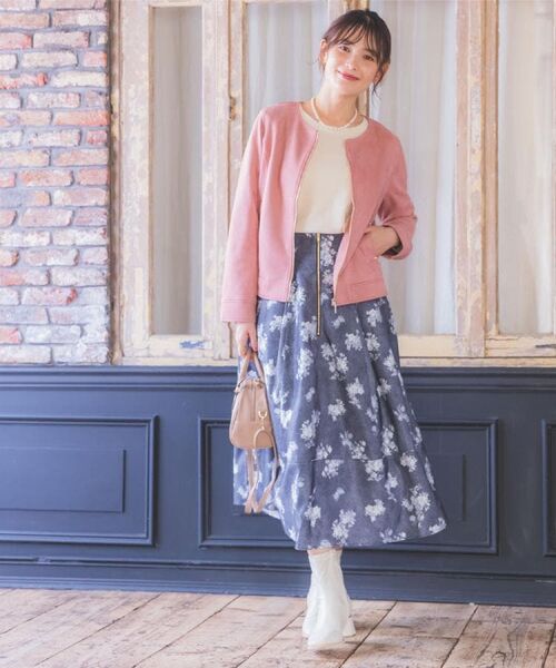 ITS'DEMO / イッツデモ ノーカラージャケット | カットフェイクスエードジャケット | 詳細1