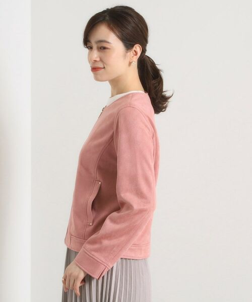 ITS'DEMO / イッツデモ ノーカラージャケット | カットフェイクスエードジャケット | 詳細18