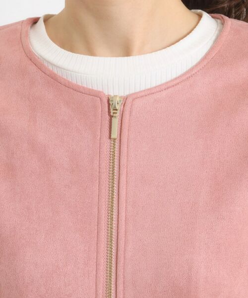 ITS'DEMO / イッツデモ ノーカラージャケット | カットフェイクスエードジャケット | 詳細20