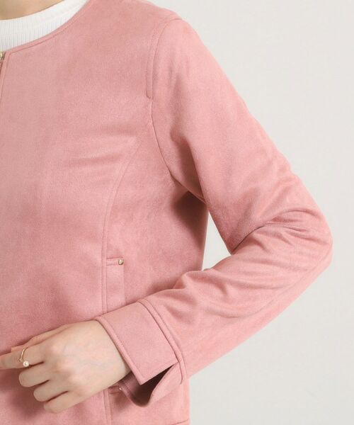 ITS'DEMO / イッツデモ ノーカラージャケット | カットフェイクスエードジャケット | 詳細21