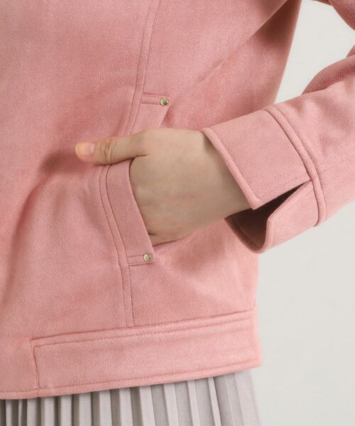 ITS'DEMO / イッツデモ ノーカラージャケット | カットフェイクスエードジャケット | 詳細22