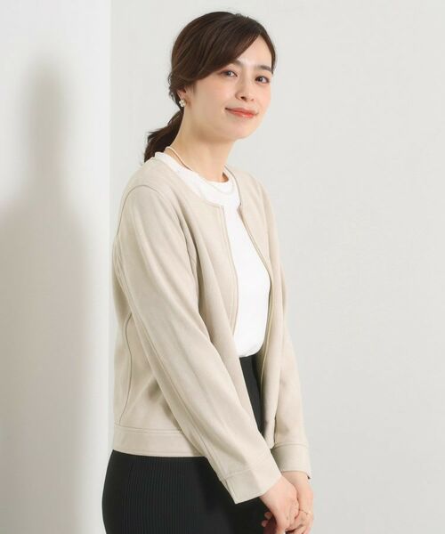 ITS'DEMO / イッツデモ ノーカラージャケット | カットフェイクスエードジャケット | 詳細4