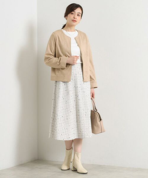 ITS'DEMO / イッツデモ ノーカラージャケット | カットフェイクスエードジャケット | 詳細9