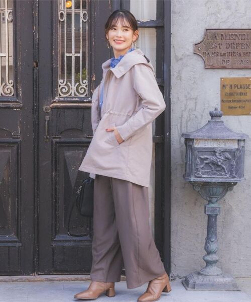 ITS'DEMO / イッツデモ レザーブルゾン・ジャケット | 【撥水/花粉防止/手洗い可】ボアライナー付きミディ丈マウンテンパーカー | 詳細1