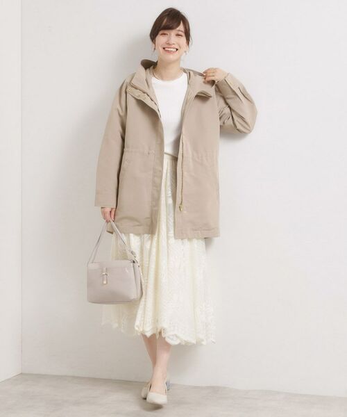 ITS'DEMO / イッツデモ レザーブルゾン・ジャケット | 【撥水/花粉防止/手洗い可】ボアライナー付きミディ丈マウンテンパーカー | 詳細14