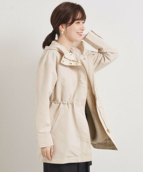 ITS'DEMO / イッツデモ レザーブルゾン・ジャケット | 【撥水/花粉防止/手洗い可】ボアライナー付きミディ丈マウンテンパーカー | 詳細18