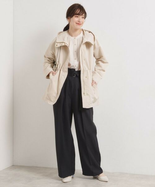 ITS'DEMO / イッツデモ レザーブルゾン・ジャケット | 【撥水/花粉防止/手洗い可】ボアライナー付きミディ丈マウンテンパーカー | 詳細19