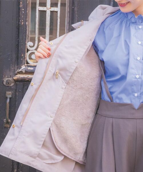 ITS'DEMO / イッツデモ レザーブルゾン・ジャケット | 【撥水/花粉防止/手洗い可】ボアライナー付きミディ丈マウンテンパーカー | 詳細3